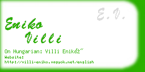 eniko villi business card